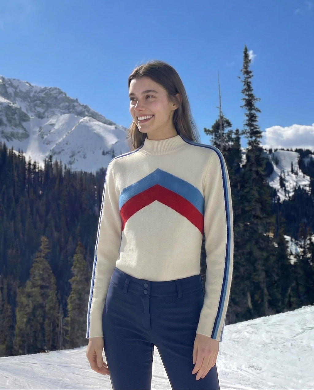 SNOWCAPPED CHEVRON Merino Ski Sweater